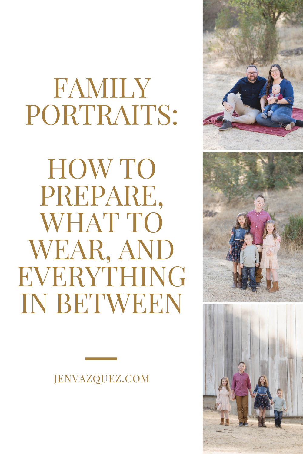 What to Wear and how to prepare for family portraits