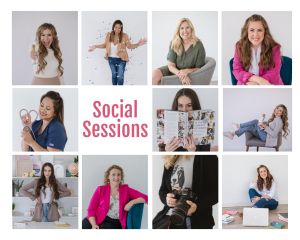 social sessions - monthly sessions for continuous custom images to enable you to show up online and sell your services. Bay Area Brand Photographer