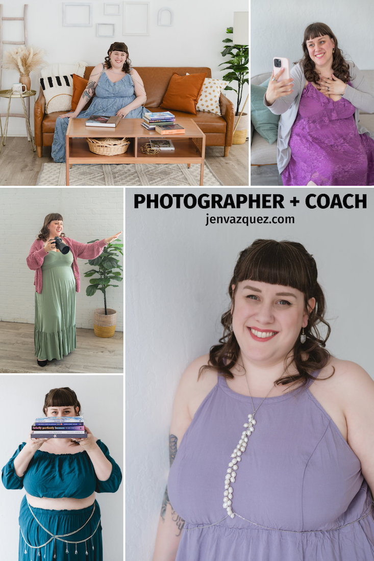 Photoshoot of a birth, newborn, and maternity photographer and business coach in San Jose by Jen Vazquez Media in Bay Area in California