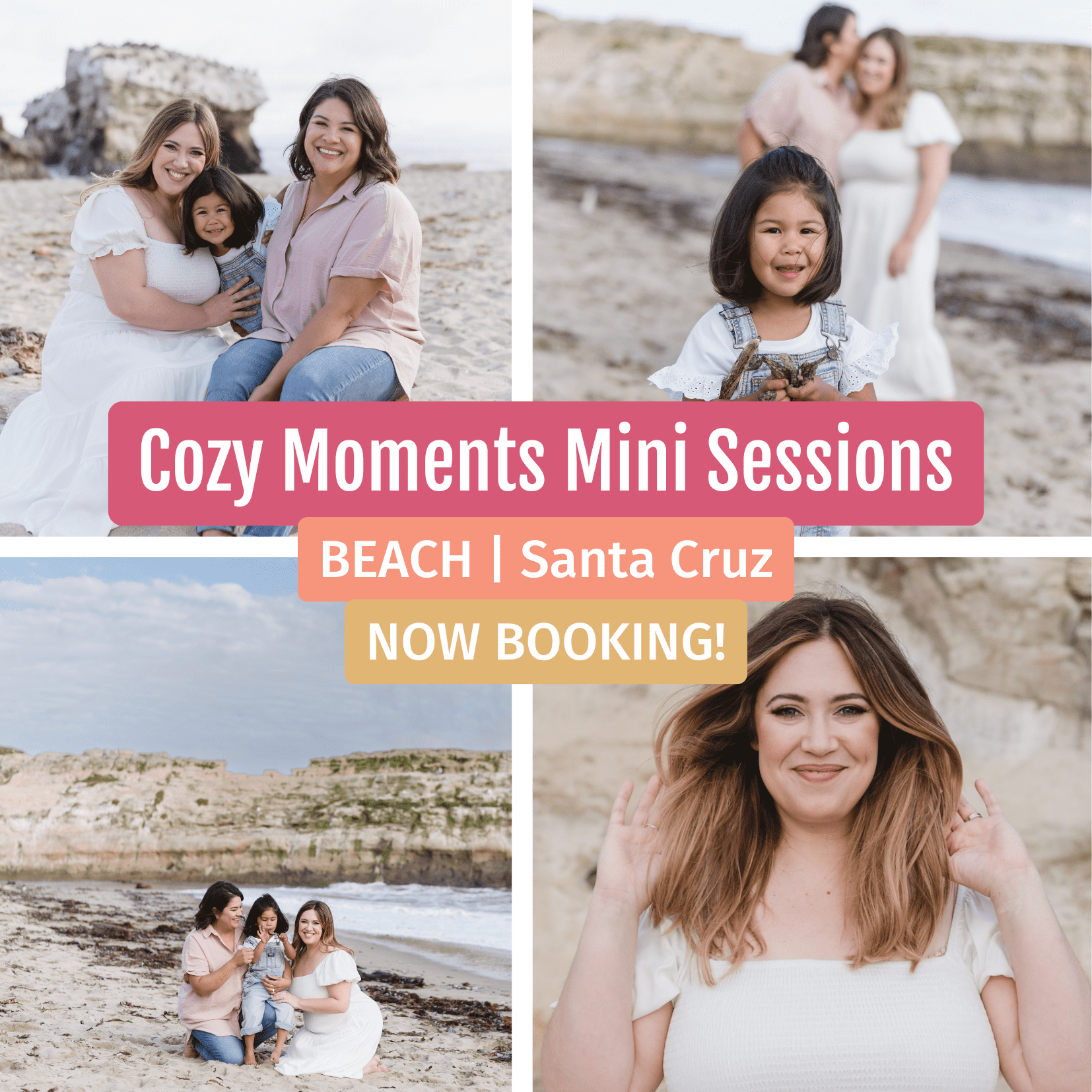 Santa Cruz Beach Family photos mini session in santa cruz, california