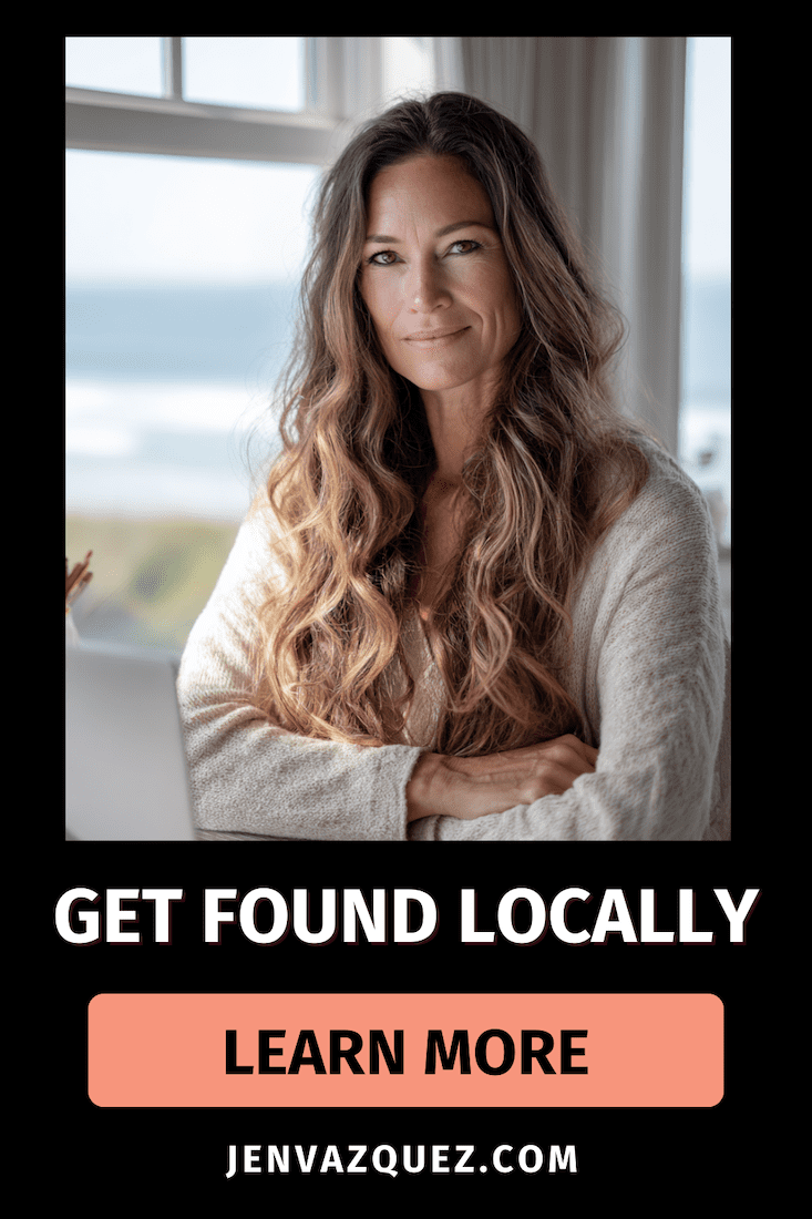 Get Found Locally Local SEO Tips for Service Providers_ How to Book More Clients in Your Area on Marketing Duo Podcast with Cinthia Pacheco and Jen of Jen Vazquez Media Simple local SEO tips to help service providers book more clients in their area. Learn how to use Google Business and keywords to get found fast on Marketing Duo Podcast