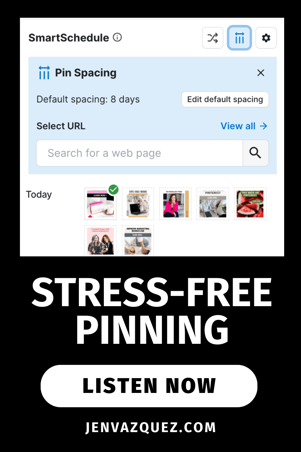 Stress-Free Pinning Tailwind Pin Spacing Tool_ Save Time and Prevent Pinterest Spam Filters by Jen Vazquez Media Tailwind Pin Spacing Tool: Save Time and Prevent Pinterest Spam Filters jen Vazquez media Marketing Strategy Academy