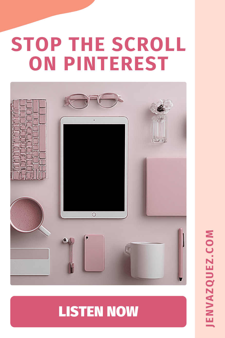 Stop the Scroll Fast How to Brand Your Pinterest Profile to Attract Clients (Step-by-Step) on Marketing Strategy Academy Podcast by Jen Vazquez Media Stop the Scroll Fast How to Brand Your Pinterest Profile to Attract Clients (Step-by-Step) on Marketing Strategy Academy Podcast by Jen Vazquez Media
