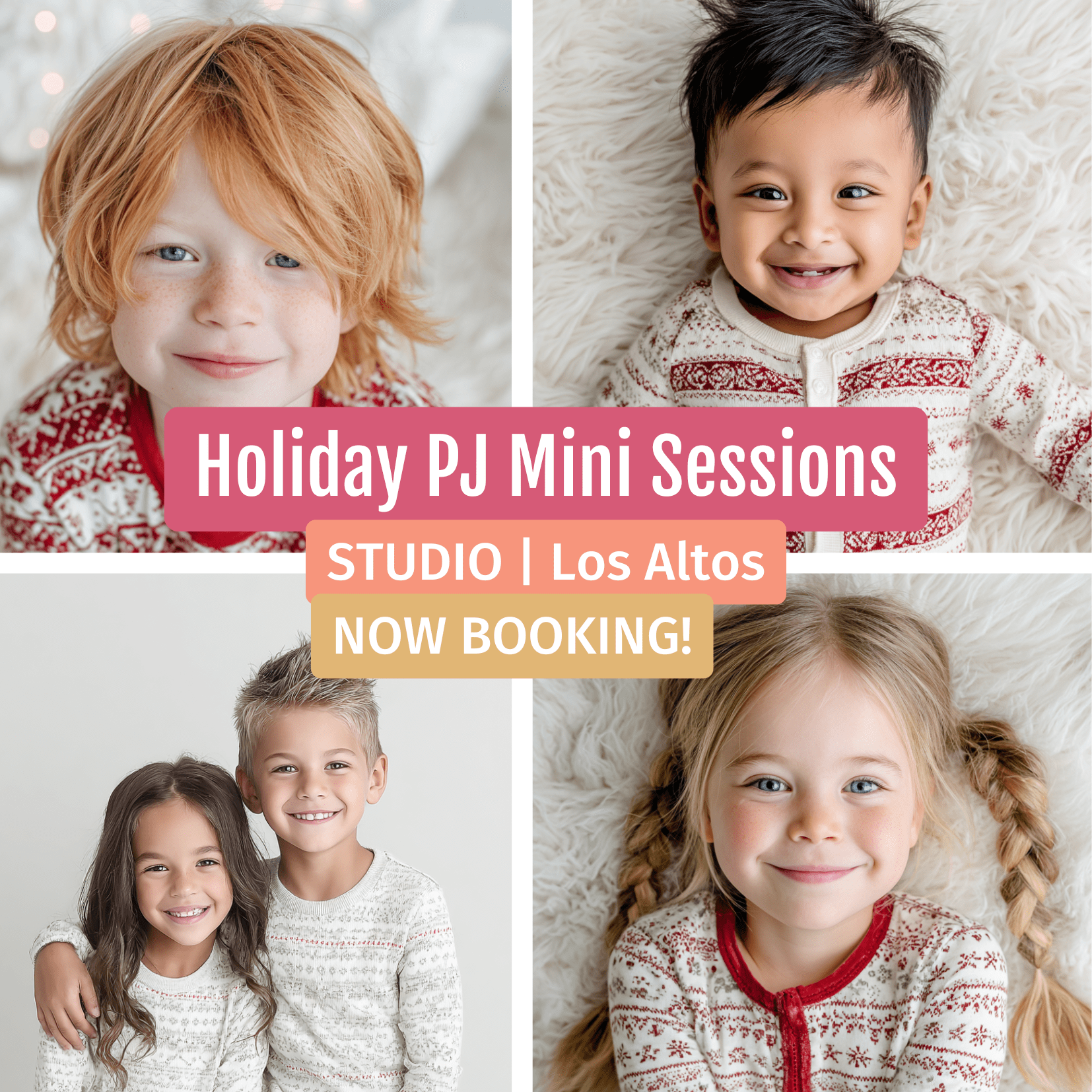 Holiday PJ mini Sessions in studio