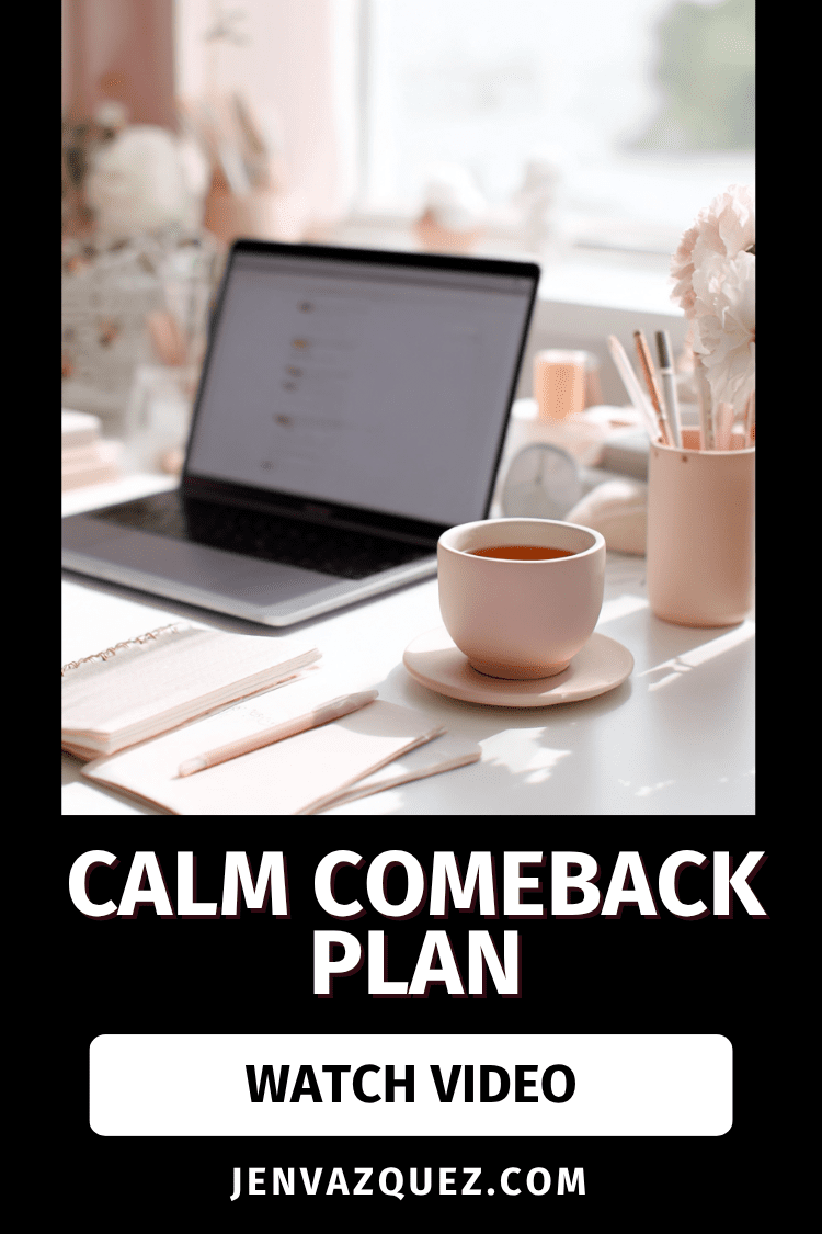 Calm Comeback Plan When Business Gets Hard_ How to Turn a Client Loss into a Creative Comeback on Marketing Duo Podcast with Cinthia and Jen Pin with words: When Business Gets Hard: How to Turn a Client Loss into a Creative Comeback by Marketing Duo Podcast<br />