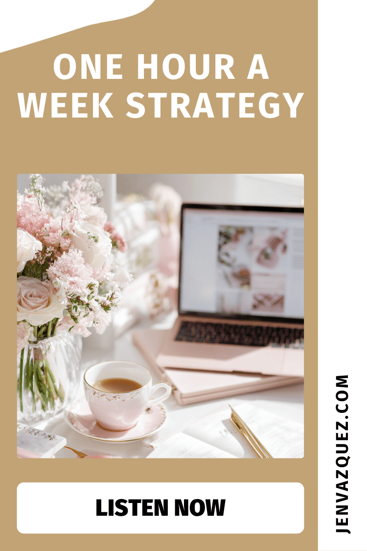 A Pin saying, "One Hour a Week Strategy Pinterest Marketing for Service Providers"