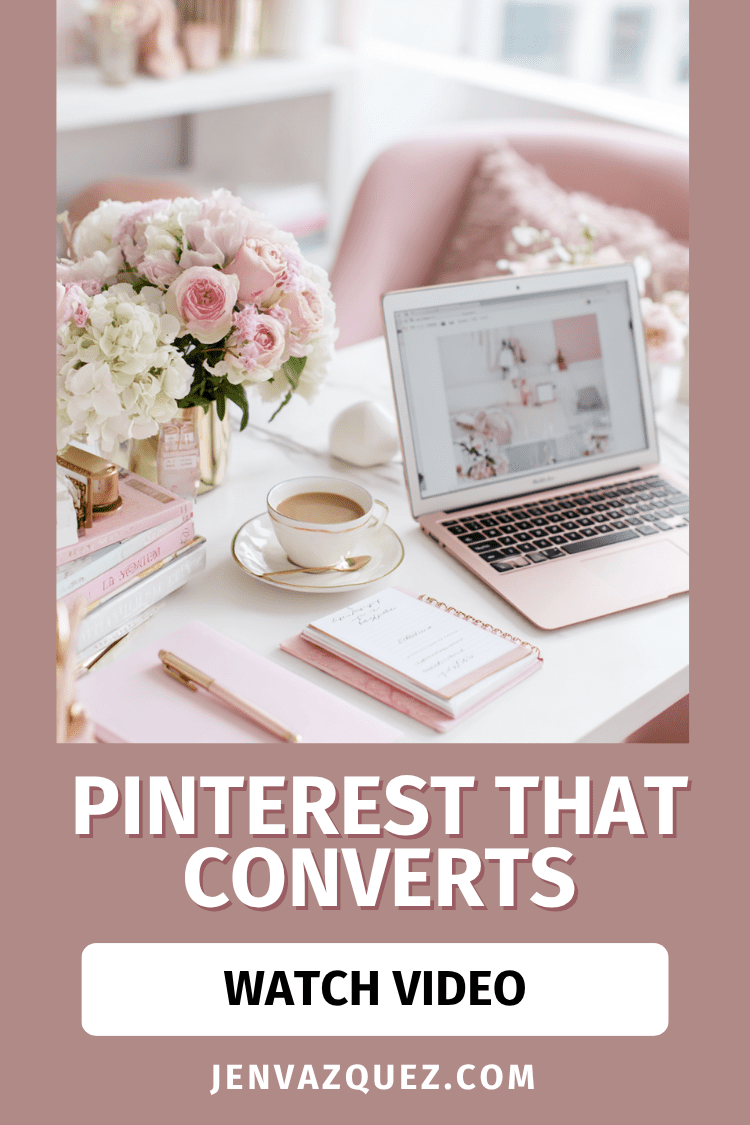 A Pin Saying "Pinterest That Converts Pinterest Marketing for Service Providers"