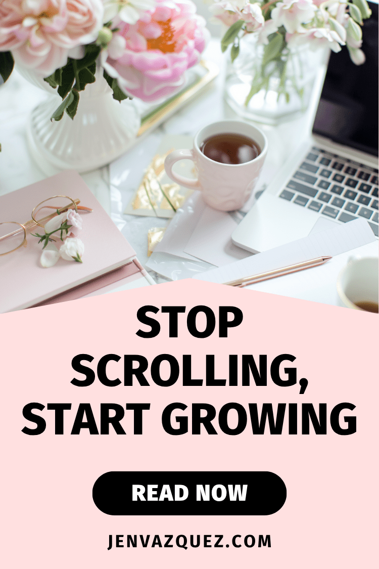 A Pin that says Stop Scrolling, Start Growing Pinterest Marketing for Service Providers