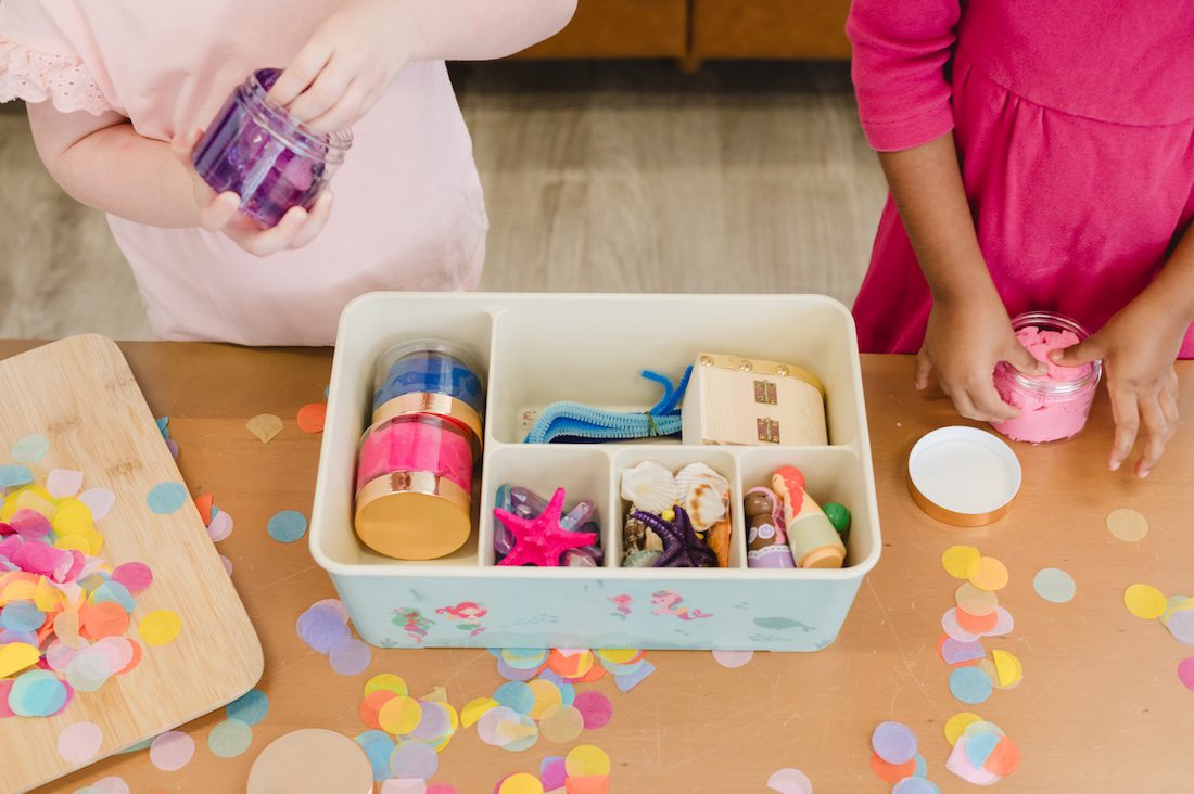 Photograph of Meemzy Magic kits for young kids while I discuss how photos can help you market your business.