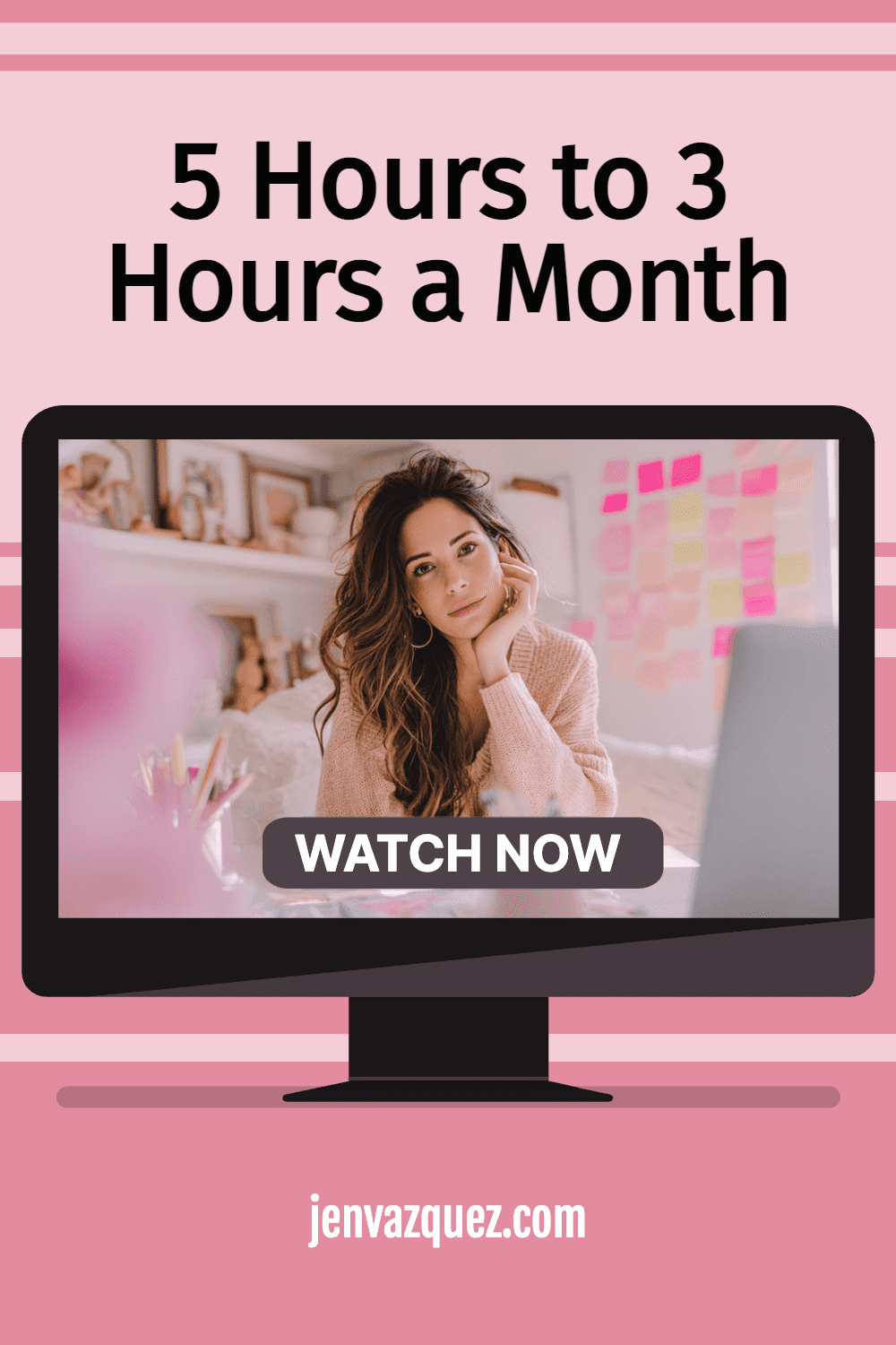 women sitting at desk in feminine home office we're talking about Why Pinterest Courses Don't Work for Service-Based Business Owners