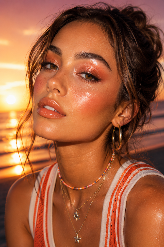 sunset shimmer makeup Inspo talking about Pinterest Summer 2026 Trend Report: What Service Providers Need to Know by Jen Vazquez Media