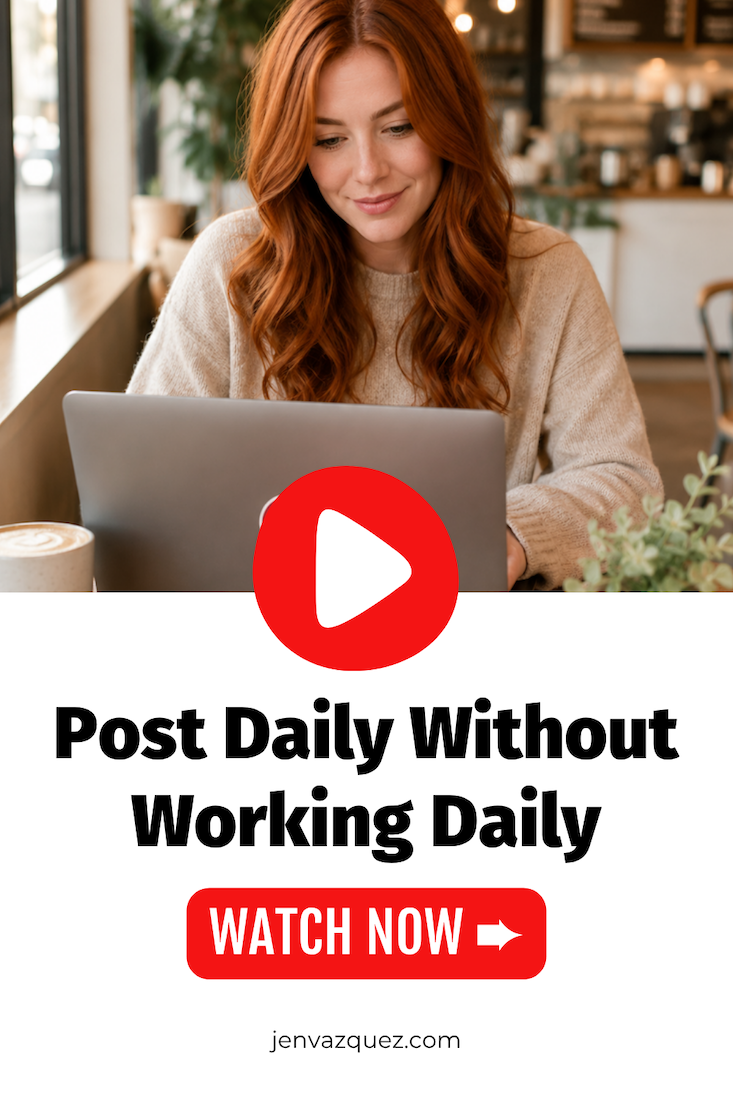 working working in coffee shop with pinterest logo on laptop jvm stock image talking about Pinterest Marketing